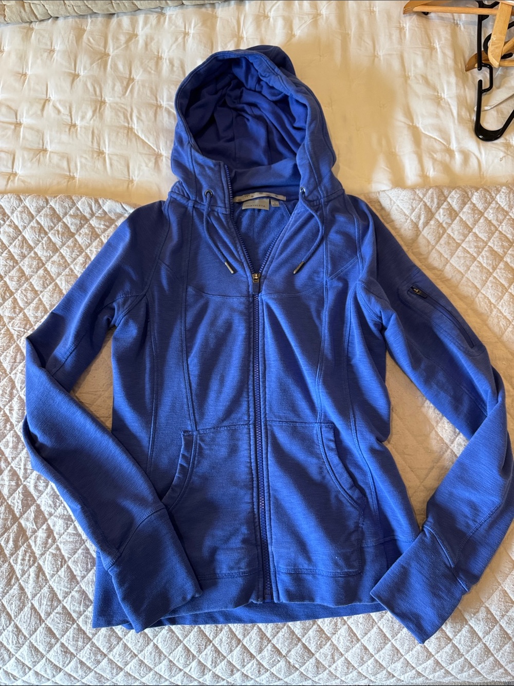 Athleta Royal Blue Full-Zip Hooded Jacket